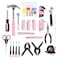 Fleming Supply 86-piece Household Hand Tools Set with Roll-Up Bag, Hammer, Wrench Set, Screwdriver Set, Pliers, Pink 739988BTV - alternate 3